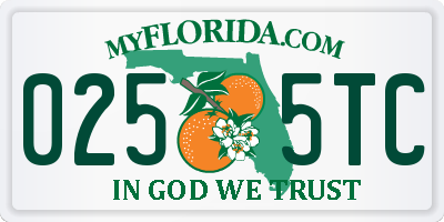 FL license plate 0255TC