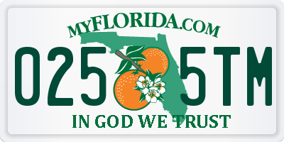 FL license plate 0255TM