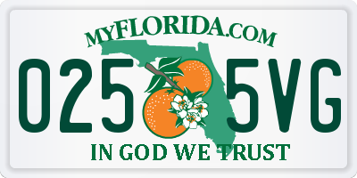 FL license plate 0255VG