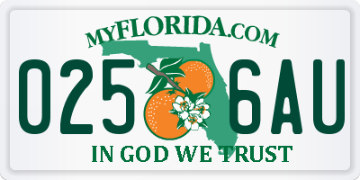 FL license plate 0256AU