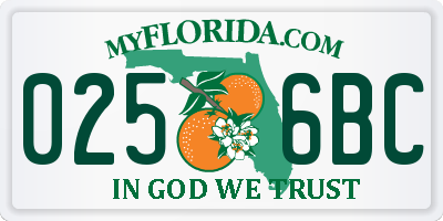 FL license plate 0256BC