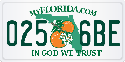 FL license plate 0256BE