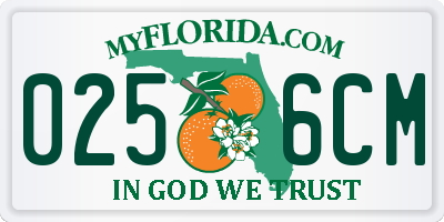 FL license plate 0256CM