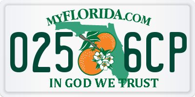 FL license plate 0256CP