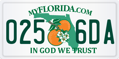 FL license plate 0256DA