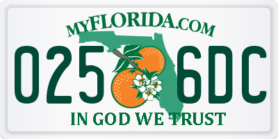FL license plate 0256DC