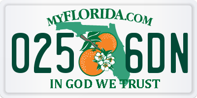 FL license plate 0256DN