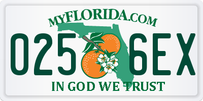 FL license plate 0256EX