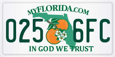 FL license plate 0256FC