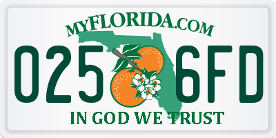 FL license plate 0256FD