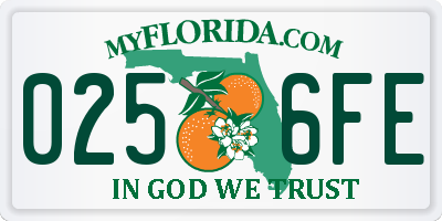 FL license plate 0256FE