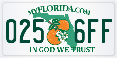 FL license plate 0256FF
