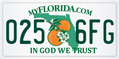 FL license plate 0256FG