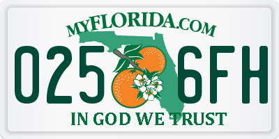 FL license plate 0256FH