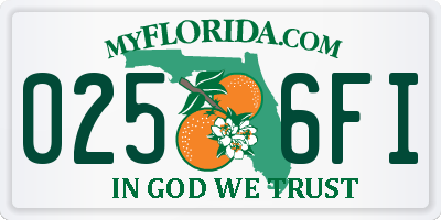 FL license plate 0256FI