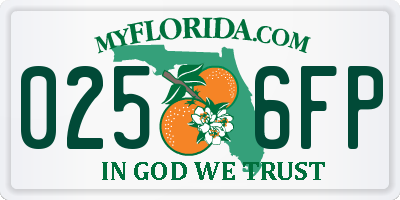 FL license plate 0256FP