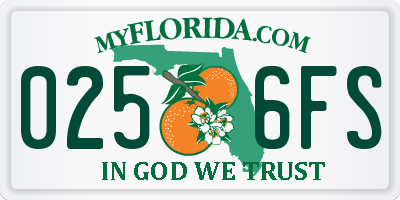 FL license plate 0256FS