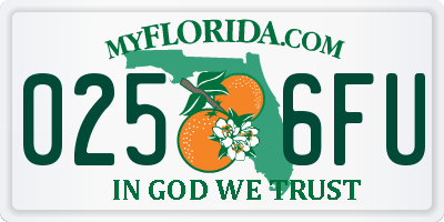 FL license plate 0256FU