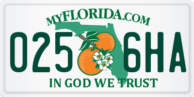 FL license plate 0256HA