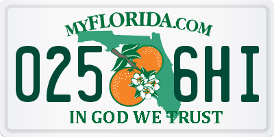 FL license plate 0256HI