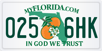 FL license plate 0256HK