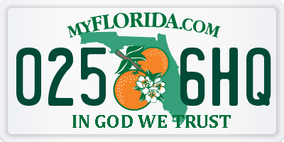 FL license plate 0256HQ