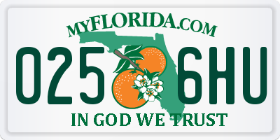 FL license plate 0256HU