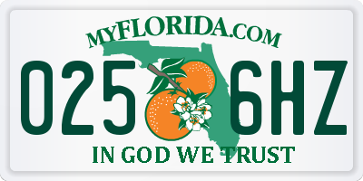 FL license plate 0256HZ