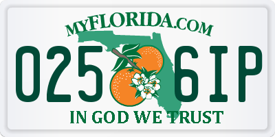 FL license plate 0256IP