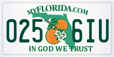 FL license plate 0256IU
