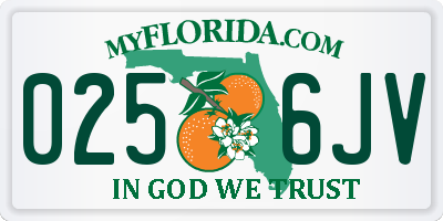 FL license plate 0256JV