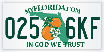 FL license plate 0256KF