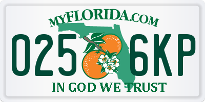 FL license plate 0256KP