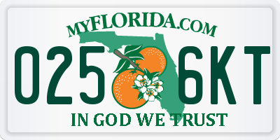 FL license plate 0256KT