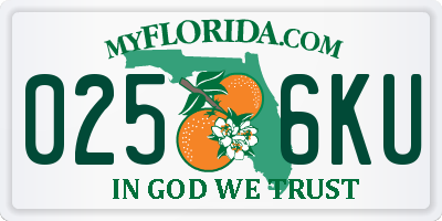 FL license plate 0256KU