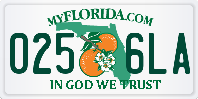 FL license plate 0256LA