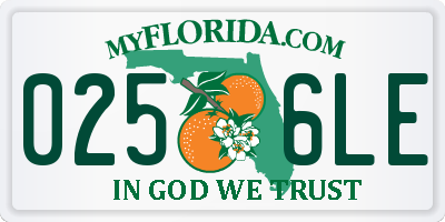 FL license plate 0256LE