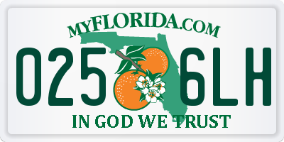 FL license plate 0256LH