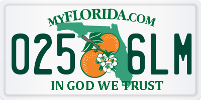 FL license plate 0256LM
