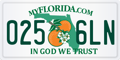 FL license plate 0256LN