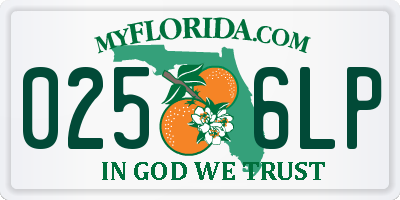 FL license plate 0256LP
