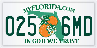 FL license plate 0256MD