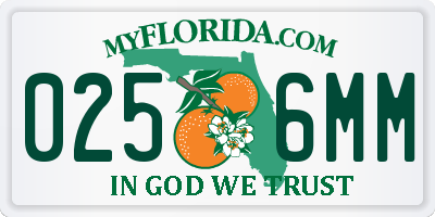FL license plate 0256MM
