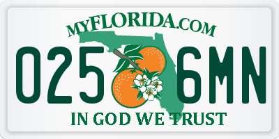 FL license plate 0256MN