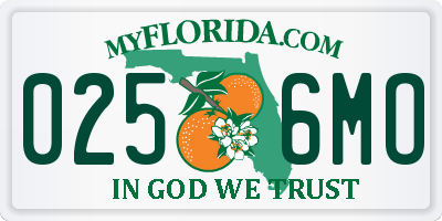 FL license plate 0256MO