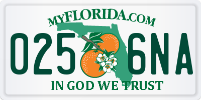FL license plate 0256NA