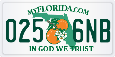 FL license plate 0256NB