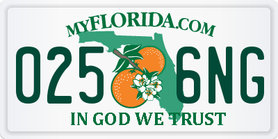 FL license plate 0256NG