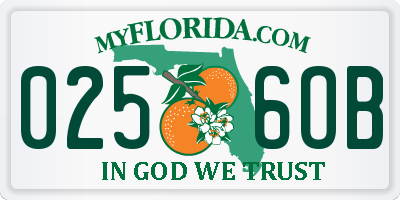 FL license plate 0256OB