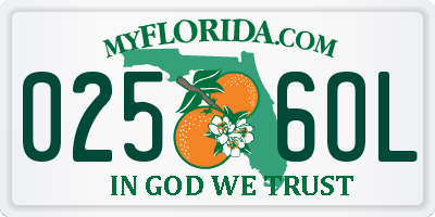 FL license plate 0256OL